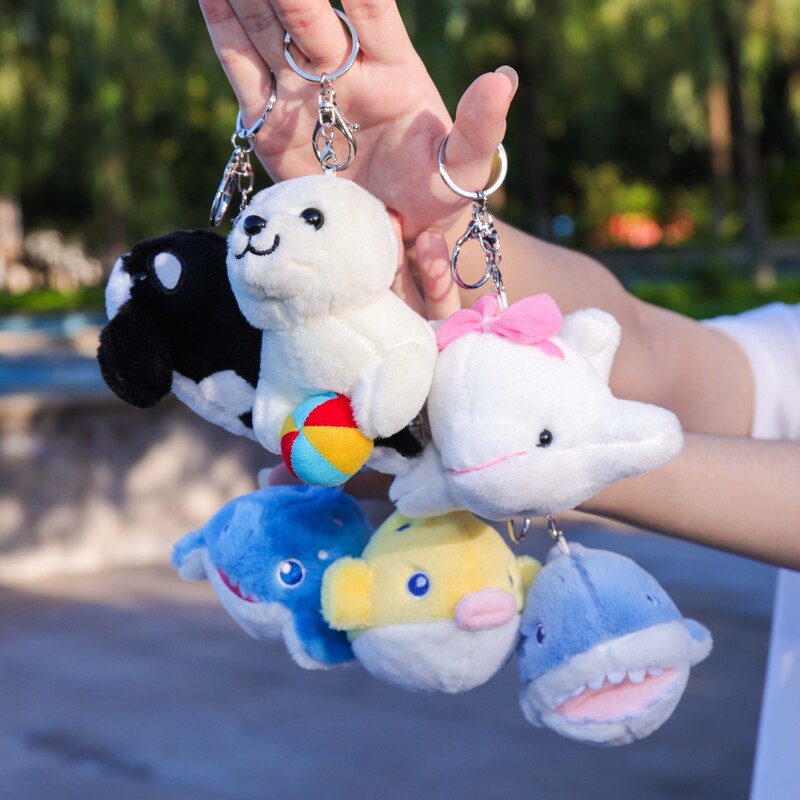 Aquarium Memorial Gift Animal Plush Toy Keychain Pendant Wedding Gift Bag Accessories Clamp Doll Machine