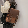 Retro capacious shoulder bag for leisure, backpack, western style