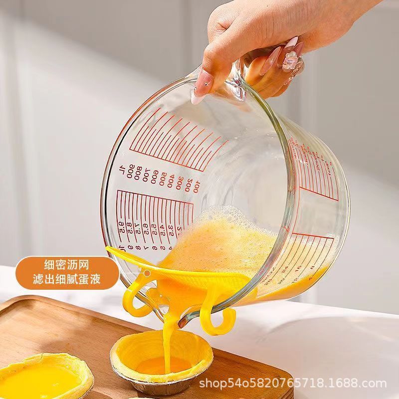 スケール付きガラス計量カップ、高温耐性家庭用ミルクスケールカップ、食品グレードのベーキングおよび卵泡立てカップ、計量水カップ|undefined