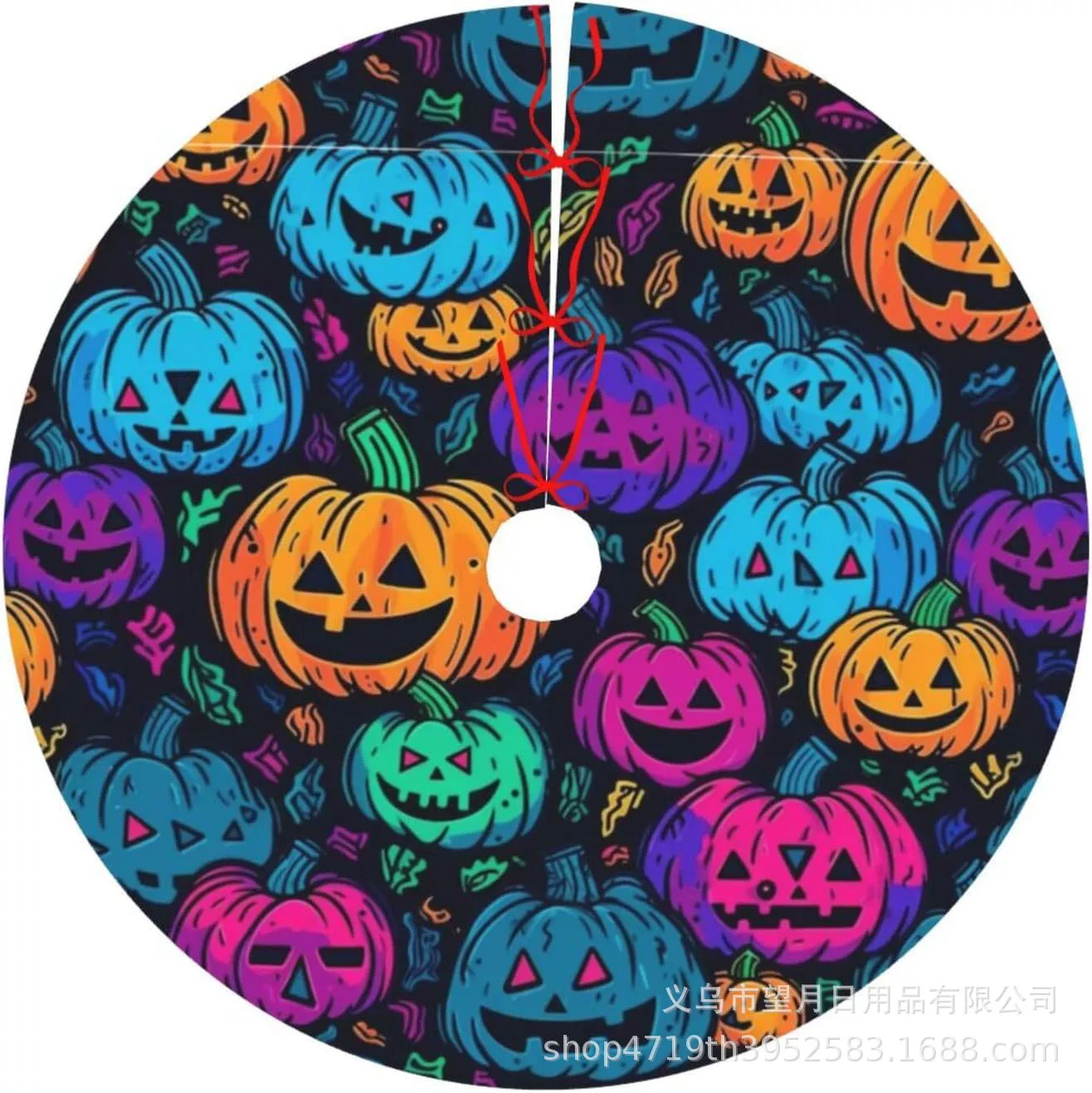 Кроссбордная сеkс Halloween елочная юбка новая фланелевая линя рождественские украшения тыква призрак летучая мышь черная кошка ведьма