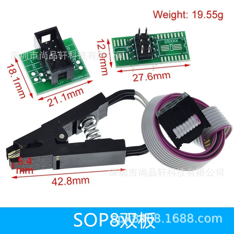 Полный комплект CH341A программатор 24 25 серии USB модуль программирования + тестовый зажим SOIC8 SOP8
