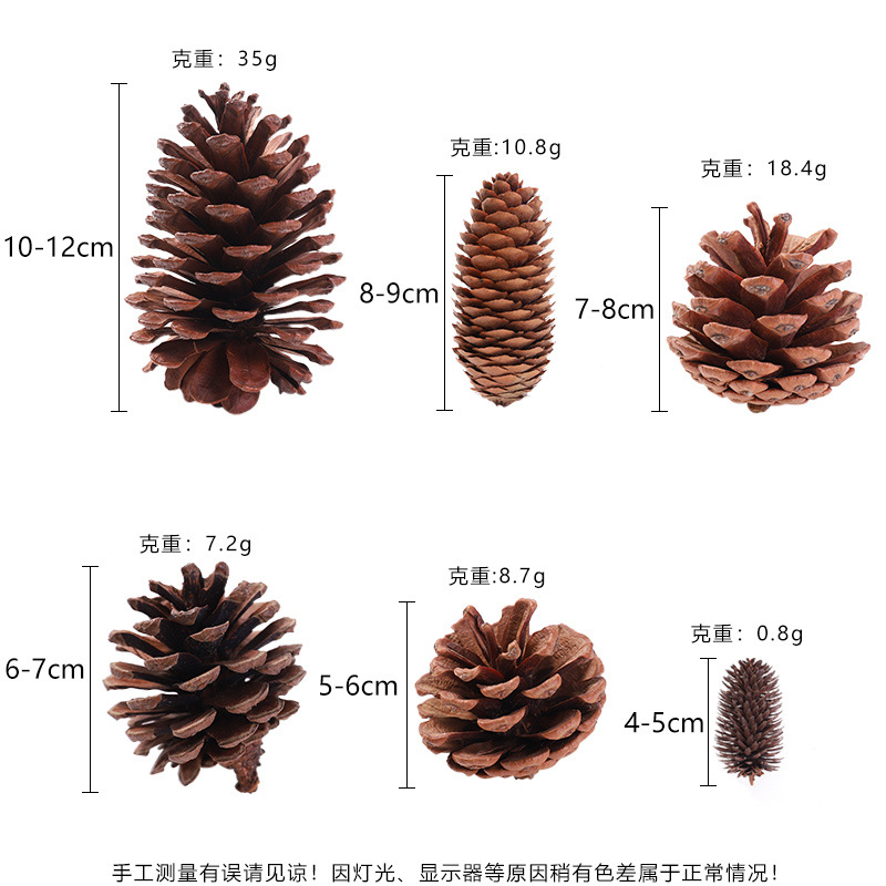 Navidad natural Pino cono árbol de Navidad colgante decoración de vacaciones colgante de Navidad accesorios de tiro guirnalda decoración al por mayor