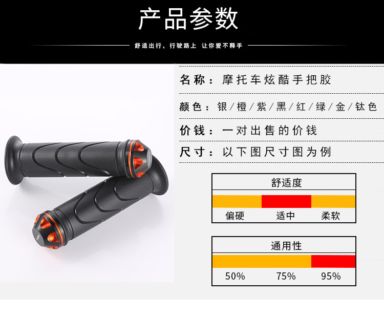 Motorcycle and Scooter Modified Handlebar Grips, Aluminum Alloy Handlebar Grips, Scooter Handlebar Grips, Motorcycle Throttle Grip Covers