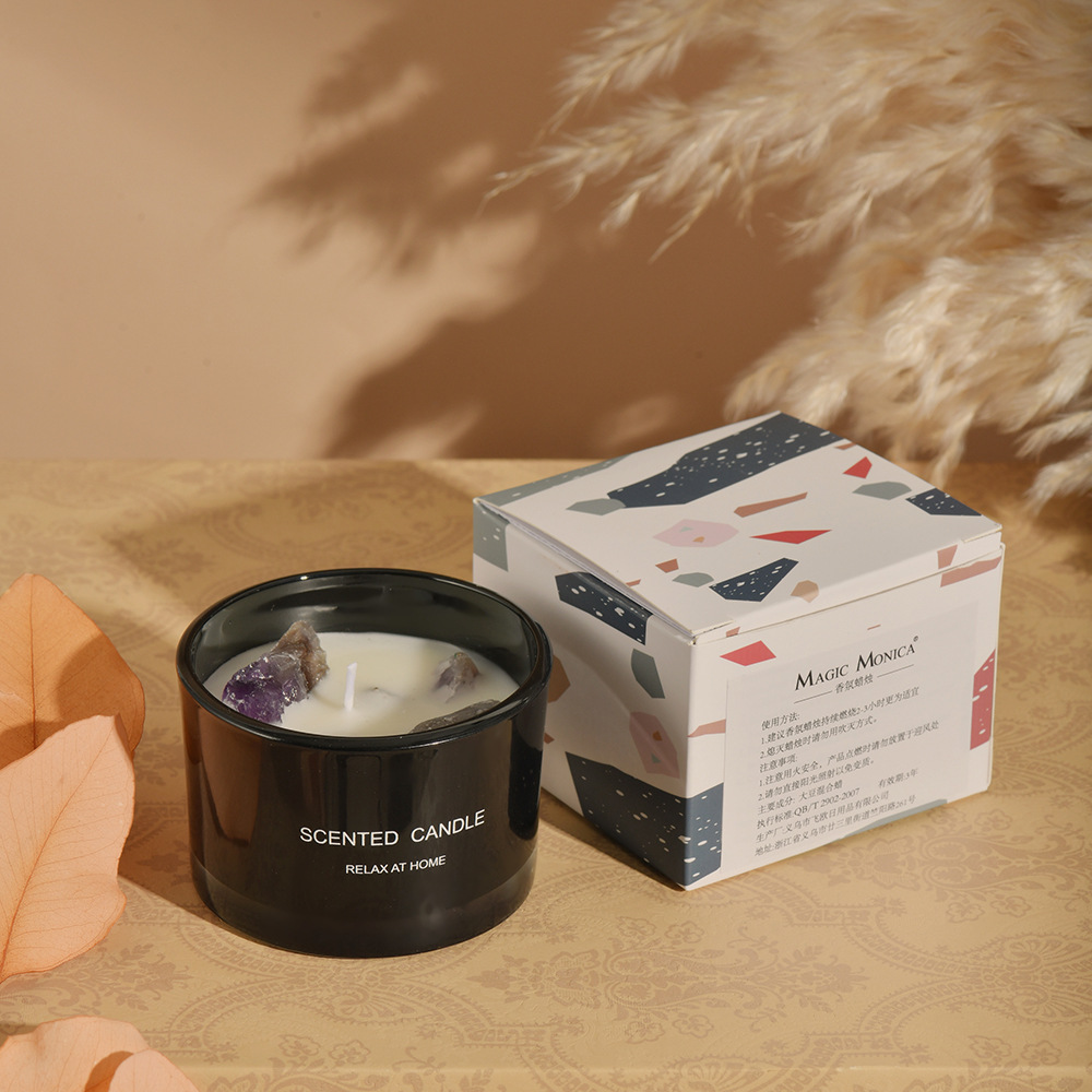 Macaron cristal piedra vela aromaterapia aceite esencial transfronterizo ins fragancia fresca lindo Regalo De vacaciones en stock