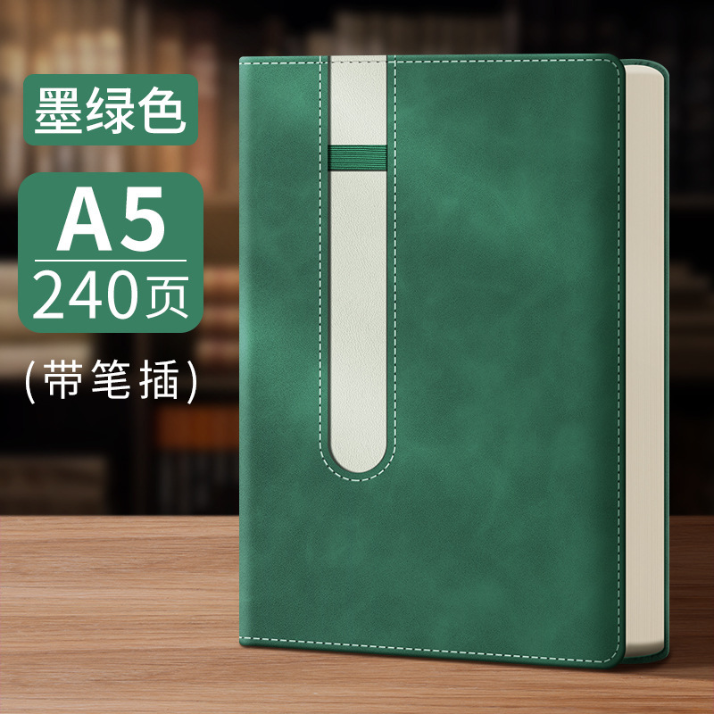 A5 verde oscuro / 120 hojas