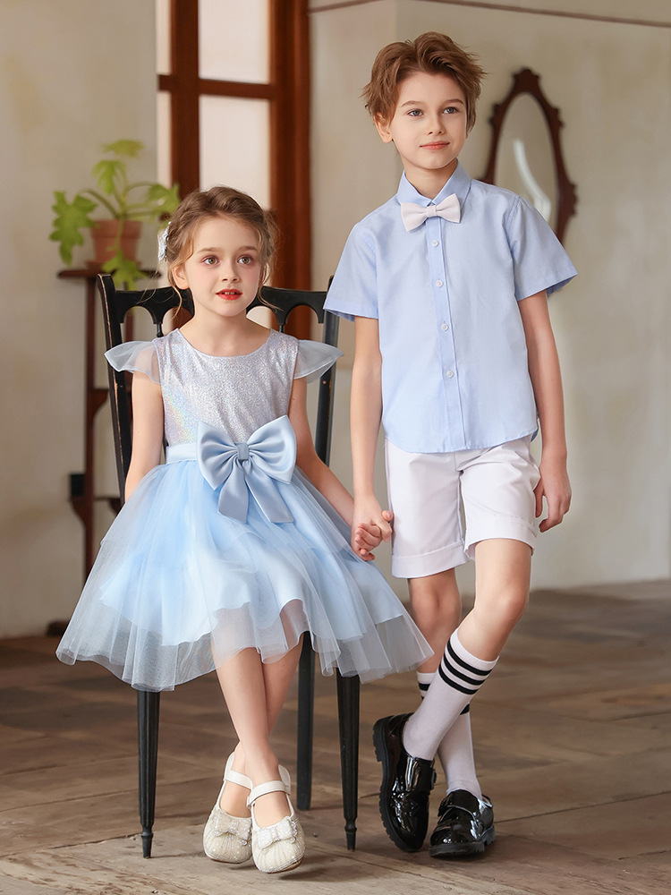 Uniformes de actuación del coro de niños de jardín de infantes para estudiantes de primaria y secundaria, recitación de poesía, discursos, trajes de actuación de danza para niñas