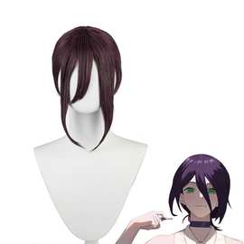 电锯人 蕾塞 cosplay假发  炸弹恶魔紫色一体扎发款深紫色假毛套