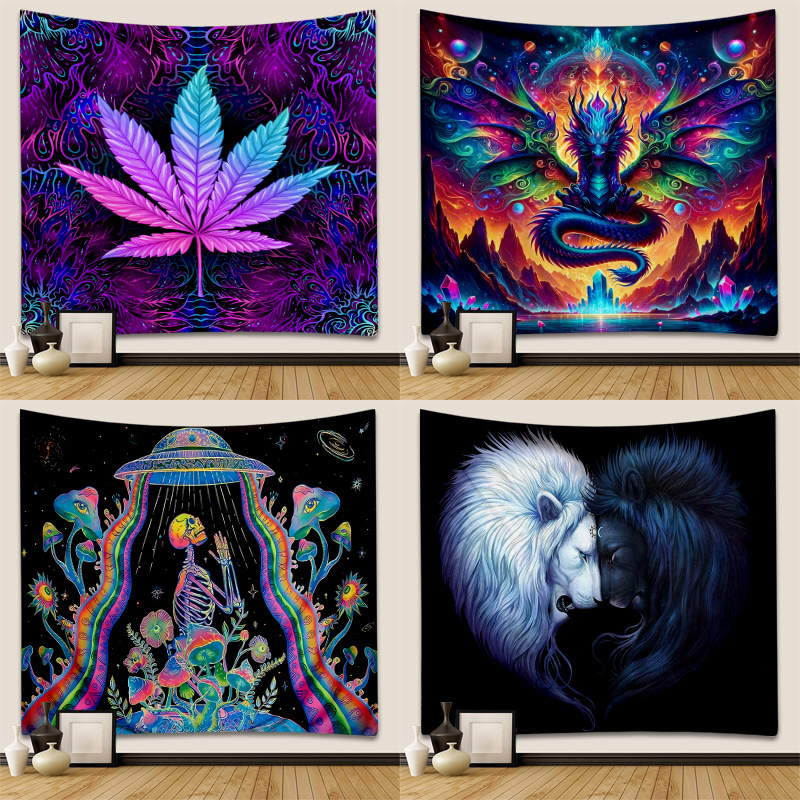 태피스트리 국경 간 인기 아마존 교수형 천 인 배경 천 할로윈 장식 천 보헤미안 사용자 정의