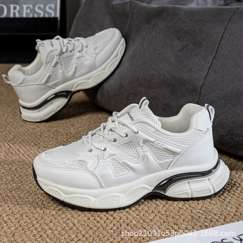 【Bestseller】Lightweight Running Shoes, New Arrival Autumn Breathable Sports Casual Shoes for Women, Versatile Flat White Shoes