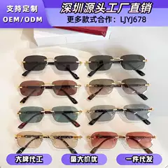 G new card small box frameless plate sunglasses female sunglasses male European and American fashion personality GG1221S