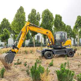 120中型挖掘机 旋转抓木机 抓颗粒 抓麦草图片 抓秸秆 抓树枝轮挖