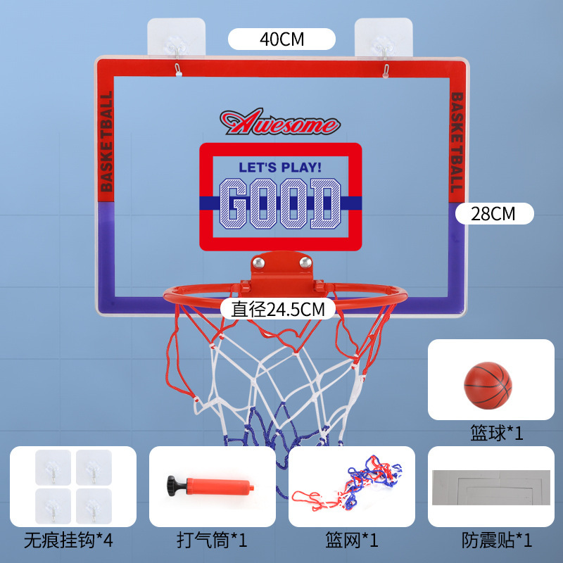 Transfronterizo de acrílico para niños de baloncesto plegable sin punzonado tablero transparente colgante canasta deportiva juguete de tiro
