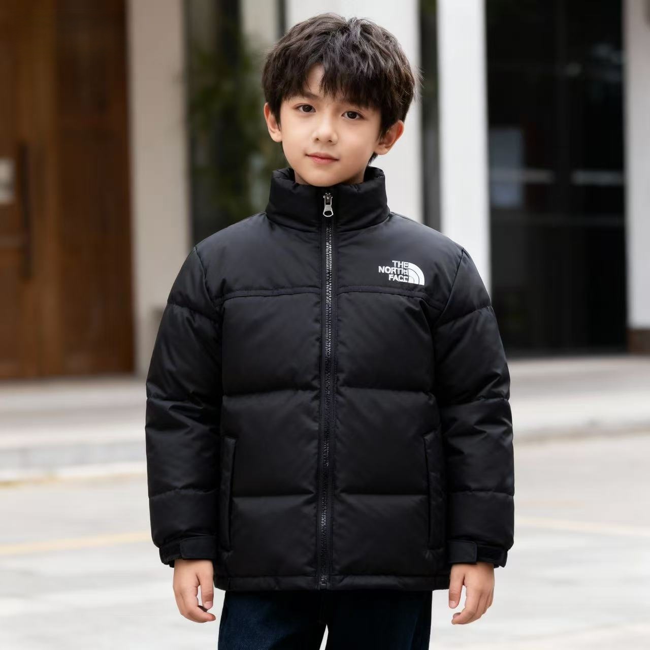 Children's down Jacket 2025 New Style Boys and Girls Medium and Large Kidsren's Color Matching Thickeneded Hooded Short White Duck down Winter Jacket