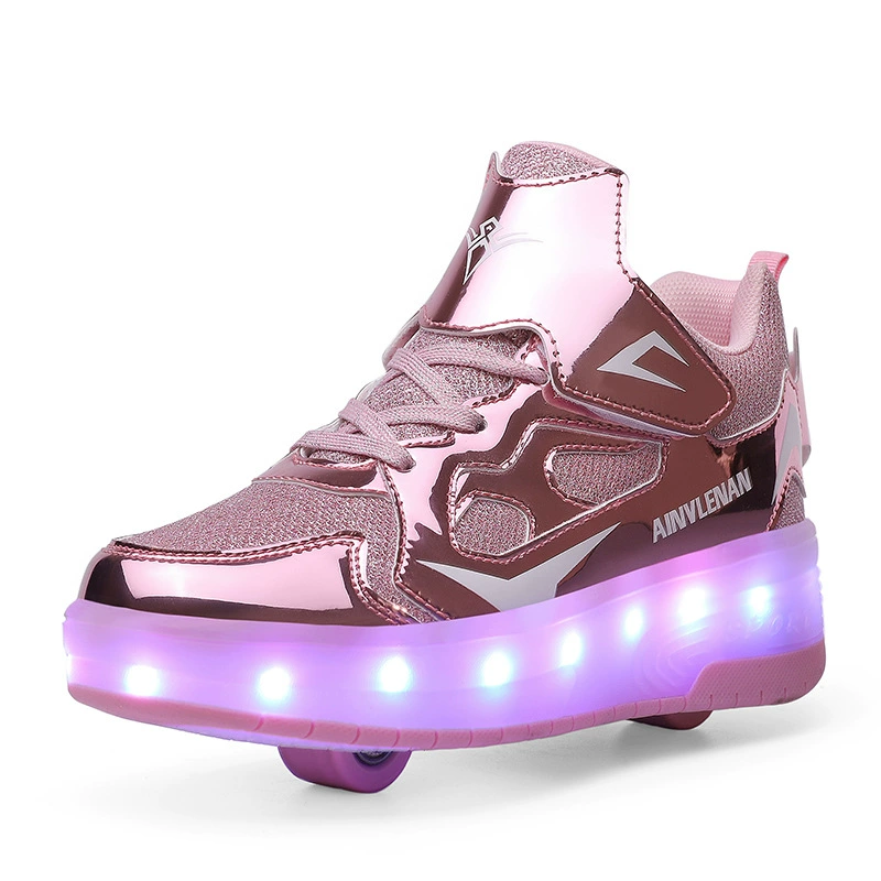 Flashing LED Roller Skates for Adults, Light-Up Two/ and Four-Wheel Models, Sizes EU 27–43