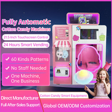 automatic cotton candy  vending machine device coin/bil