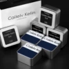 3-piece white-edged iron box (blue+blue+blue)