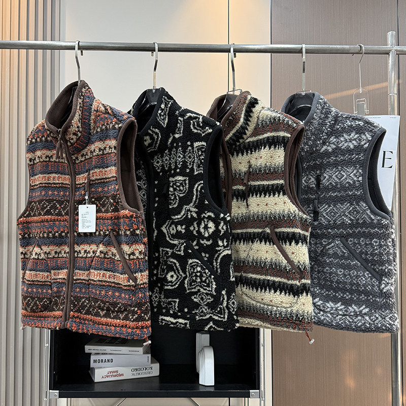 Factory Orders! High-Quality Second-Hand Orf Island Double-Sided Fleece Thickened Warm Lamb Wool Vest Jacket for Women