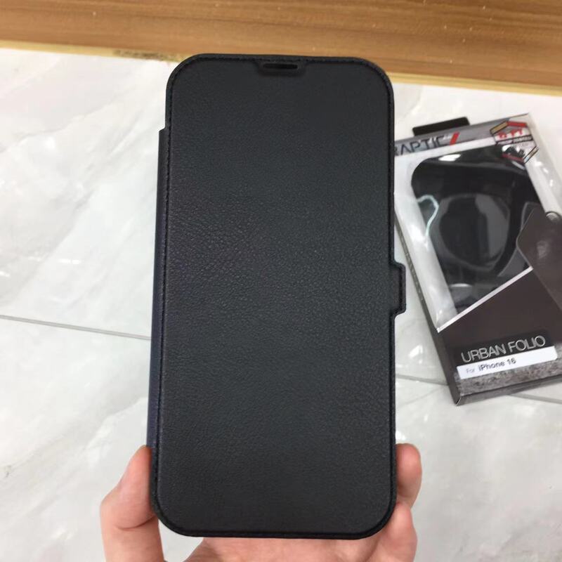Raptic Flip Magnetic Leather Case for iPhone16Pro 16promax Phone Case Full Covering Dori