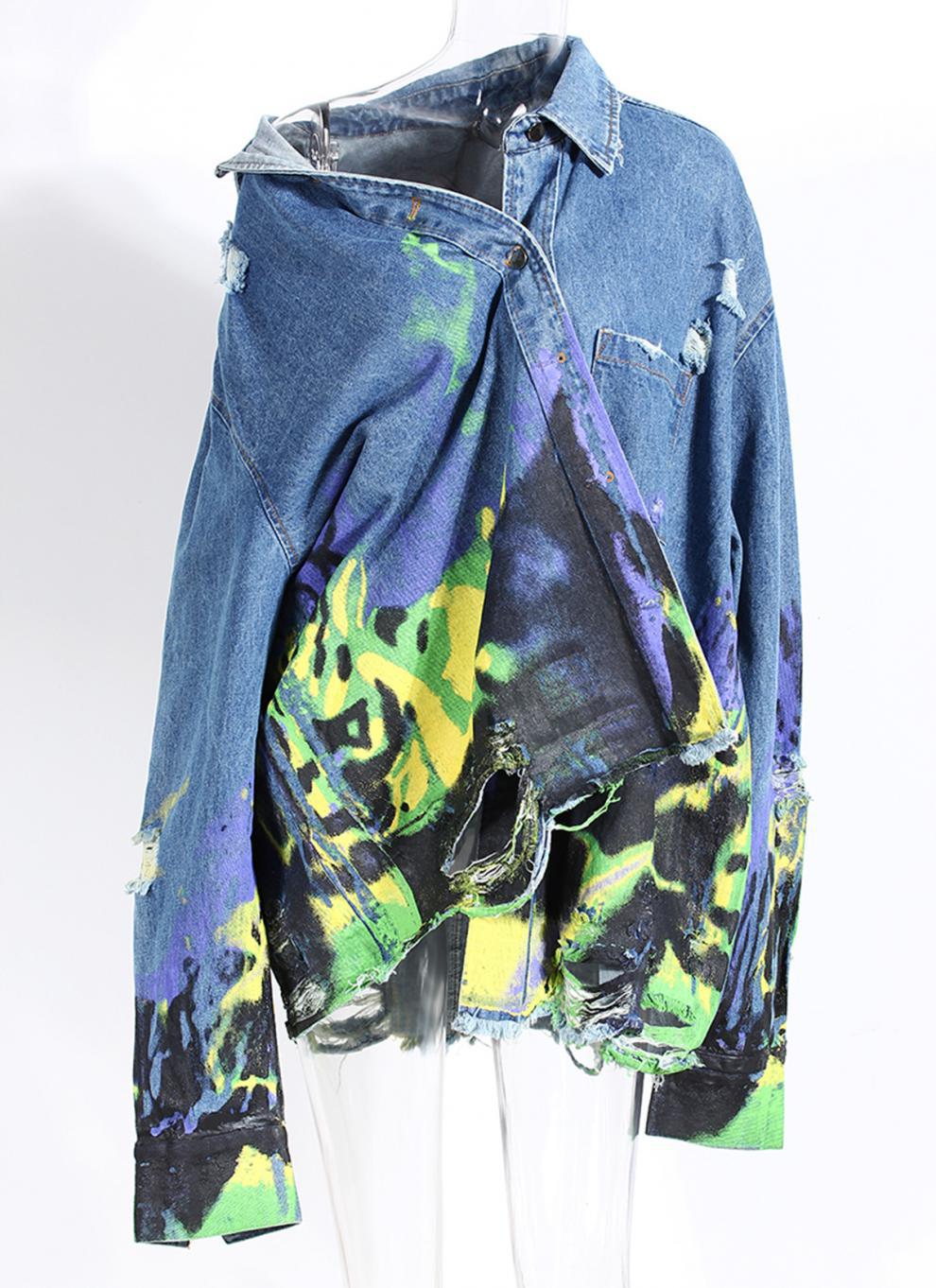 Oil Painting Print Retro Jacket 8