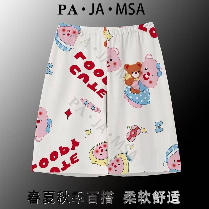 Foreign Trade Cross-Border Influencer Live-Stream Korean Style Plus-Size Sleep Shorts for Women, Summer Loose Casual Cartoon Pajamas Loungewear Foreign Trade Cross-Border Influencer Live-Stream Korean Style Plus-Size Sleep Shorts for Women, Summer Loose Casual Cartoon Pajamas Loungewear