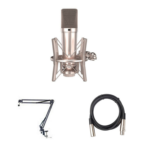 Professional 48V Large Diaphragm Condenser Microphone for Live Streaming, Professional Sound Card Compatible, Popular for Singing, Wholesale