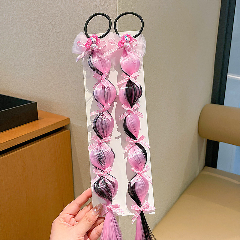 4# pink little pony [plaid bow style]