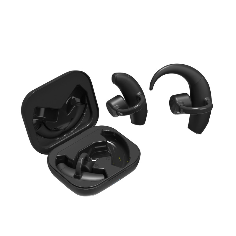 Popular Gw1 Wireless Clip-On Bone Conduction Bluetooth Sports Headphones for Running and Cycling, Over-Ear Style with High-Definition Sound Quality