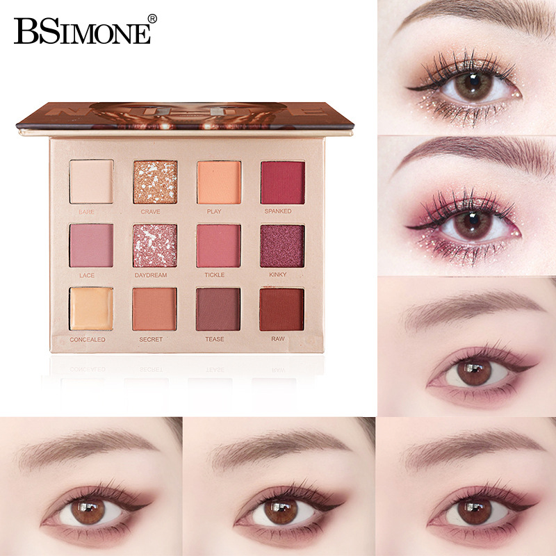 Cruz-frontera exclusivo bsimone doce-color perla mate ojo sombra placa estudiante chica tierra color ojo sombra