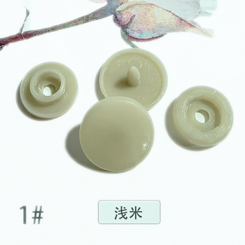 T3T5T8 impermeable con botón a presión de resina plástica, botones de ropa de bebé, botones invisibles, botones de color sin costura