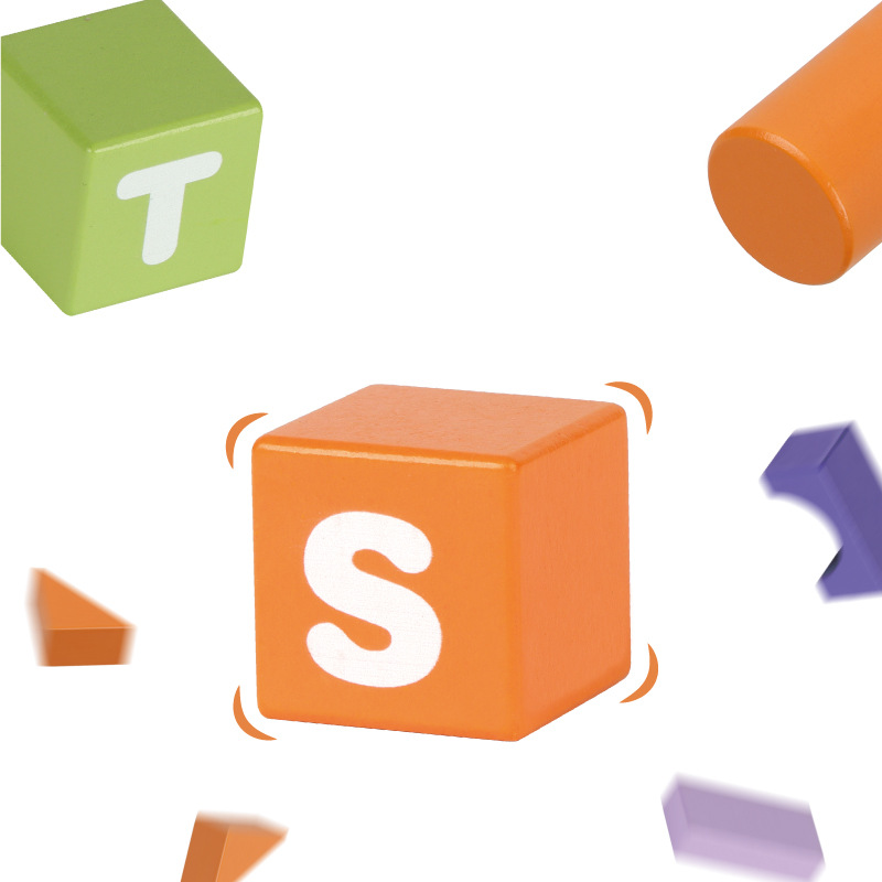 Bloques de construcción de madera maciza para niños madera ensamblada juguetes para bebés partículas grandes inteligencia para bebés 1-2 años 3 niños 6 niñas