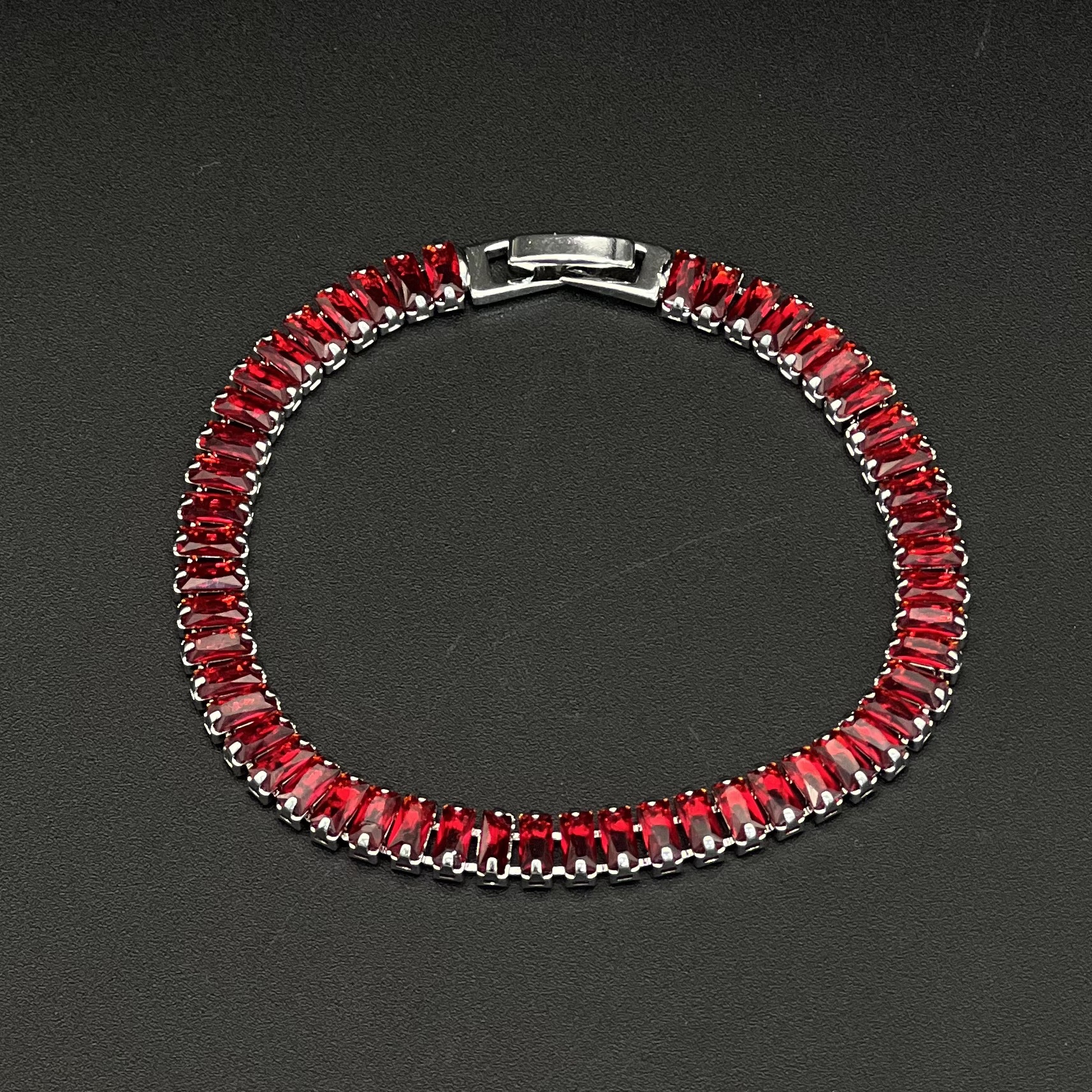 Hot-Selling Zicon 2.5*5mm Single Row Rectangula Full Diamond Tennis Multi-Colo Bacelet Coss-Bode_voghion.com