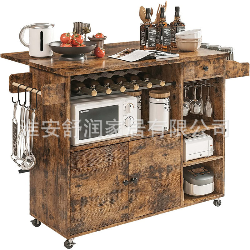 中古板式厨房移动餐车手推车置物桌客厅餐边柜酒吧零食茶水小推车