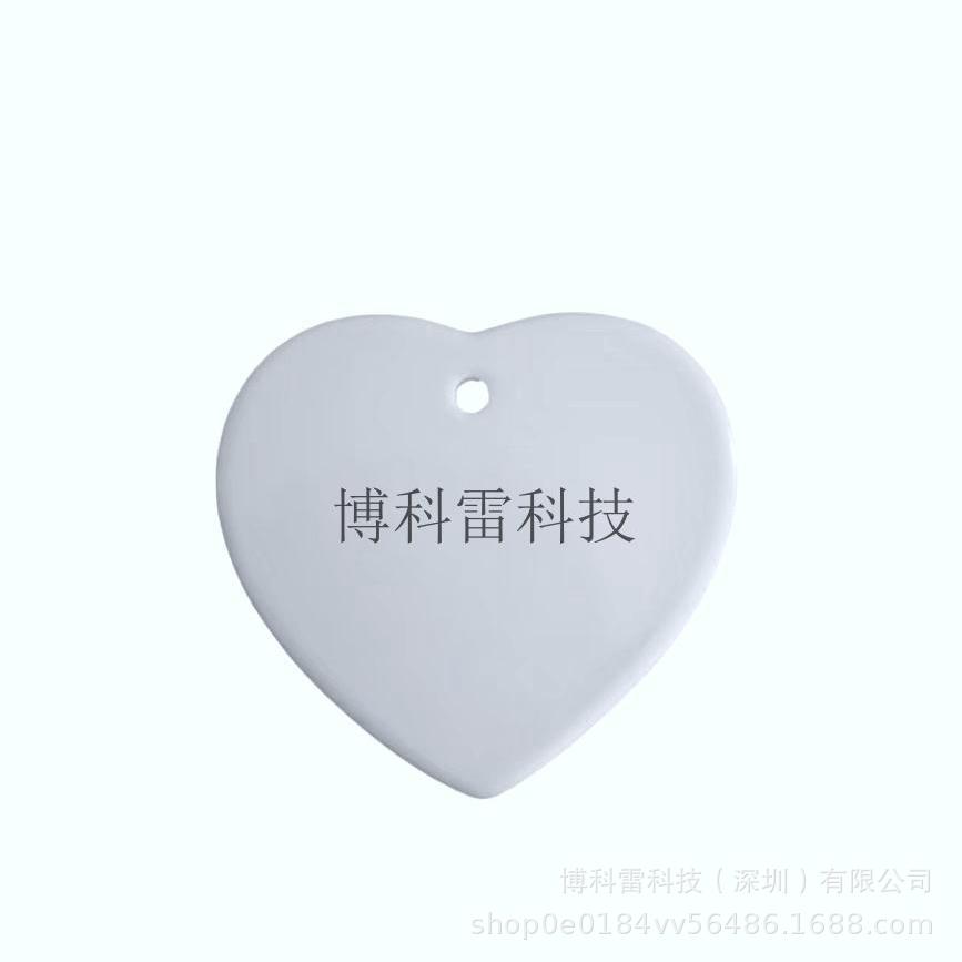 2025 pieza de cerámica navideña colgante patrón estampado 3 pulgadas redondo en forma de corazón cristal acrílico decoración de vidrio DIY