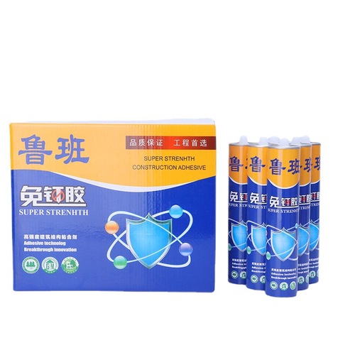 Manufacturer supply Luban nail-free glue strong strong high bonding fast drying tile baseboard board nail-free glue