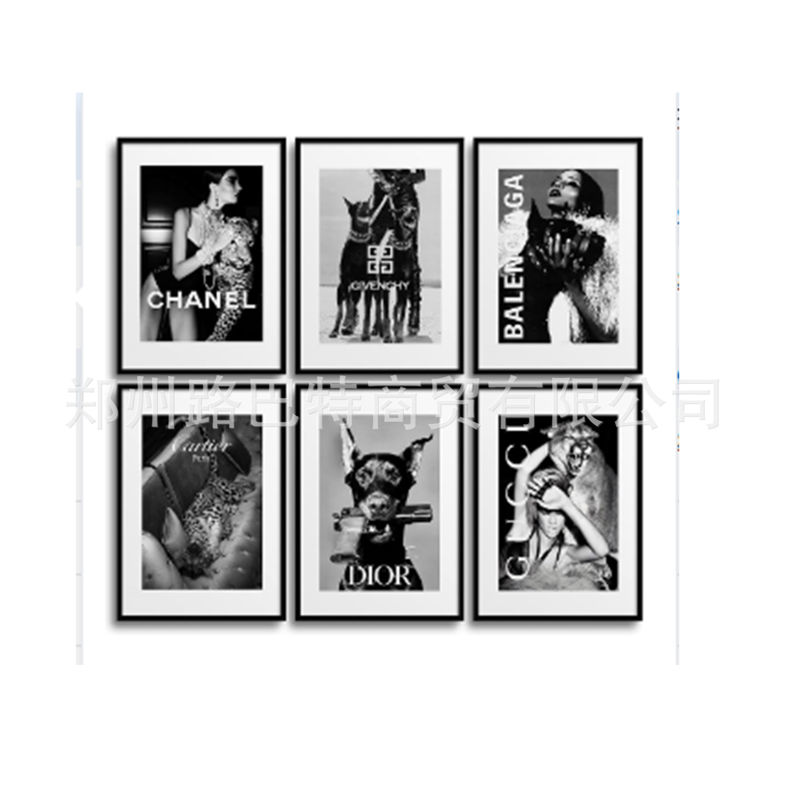 Amazon Temu Xiyin Cross-Border Gray Humor European and American Animal Decorative Painting Frameless Painting Core Home Decoration Party