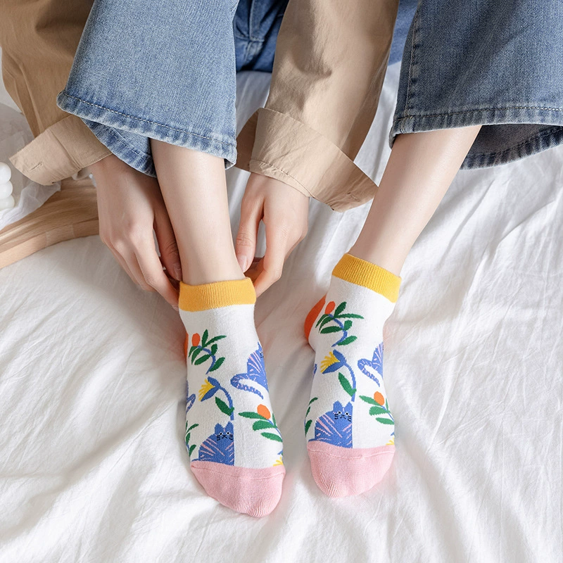 Tide, Japanese summer cartoon thin knee socks
