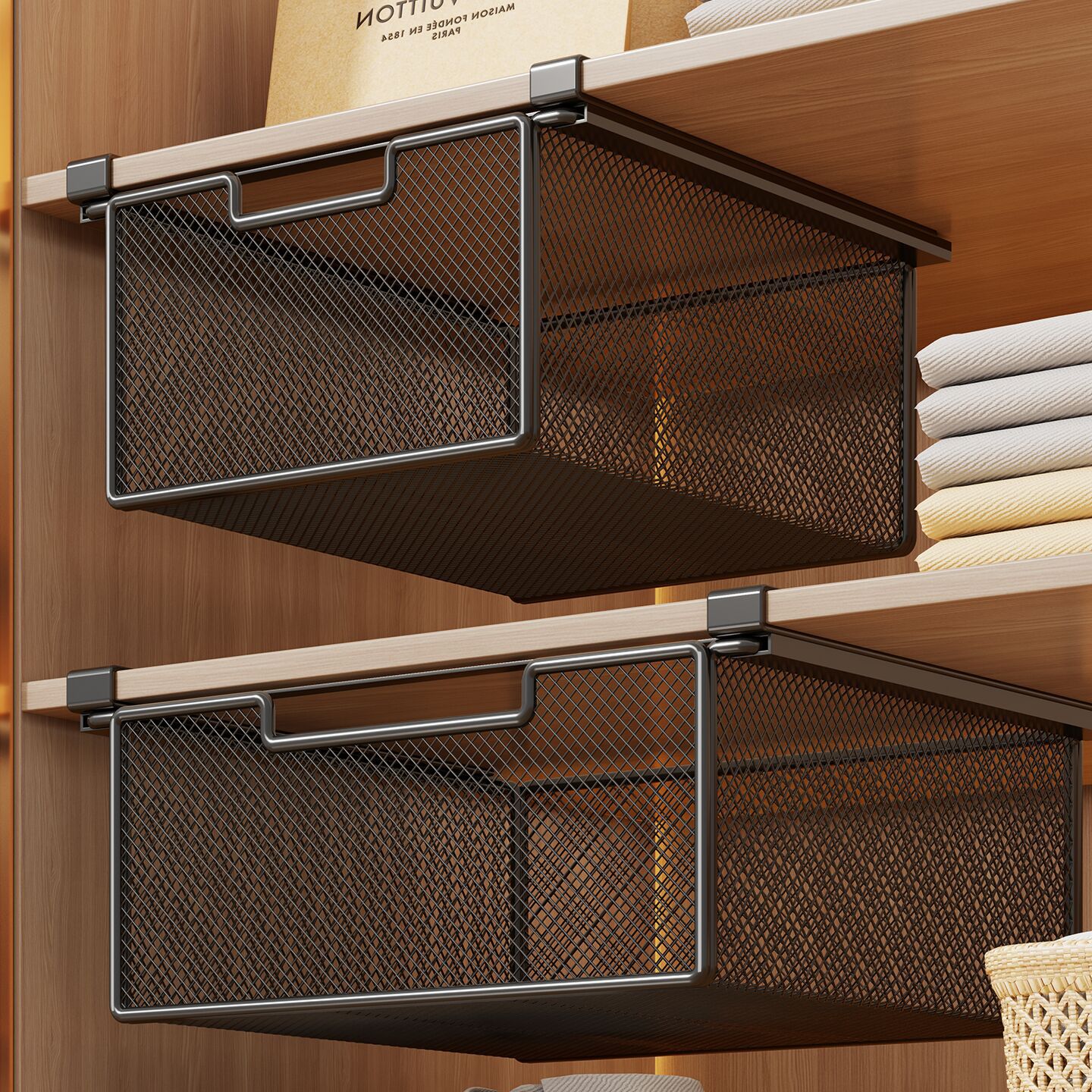 Cesta Colgante de Almacenamiento para Armario Extraíble para Ropa Interior y Calcetines image 1