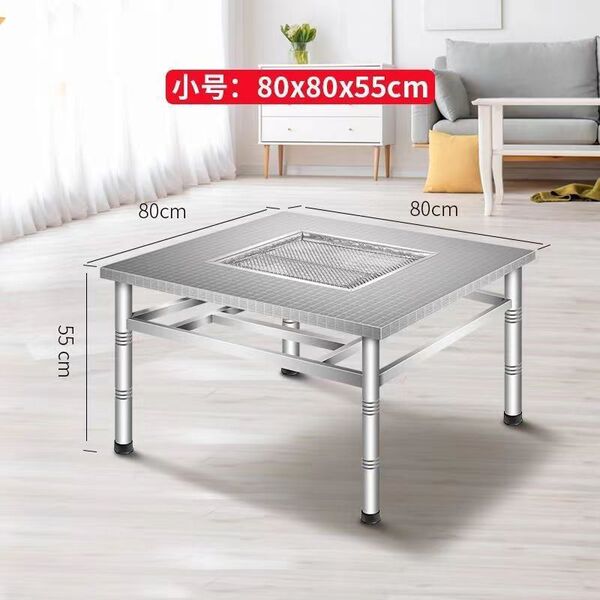 304 스테인레스 스틸 바베큐 테이블 Zibo 같은 스타일 야외 야시장 스트리트 푸드 스톨 휴대용 바베큐 꼬치 테이블