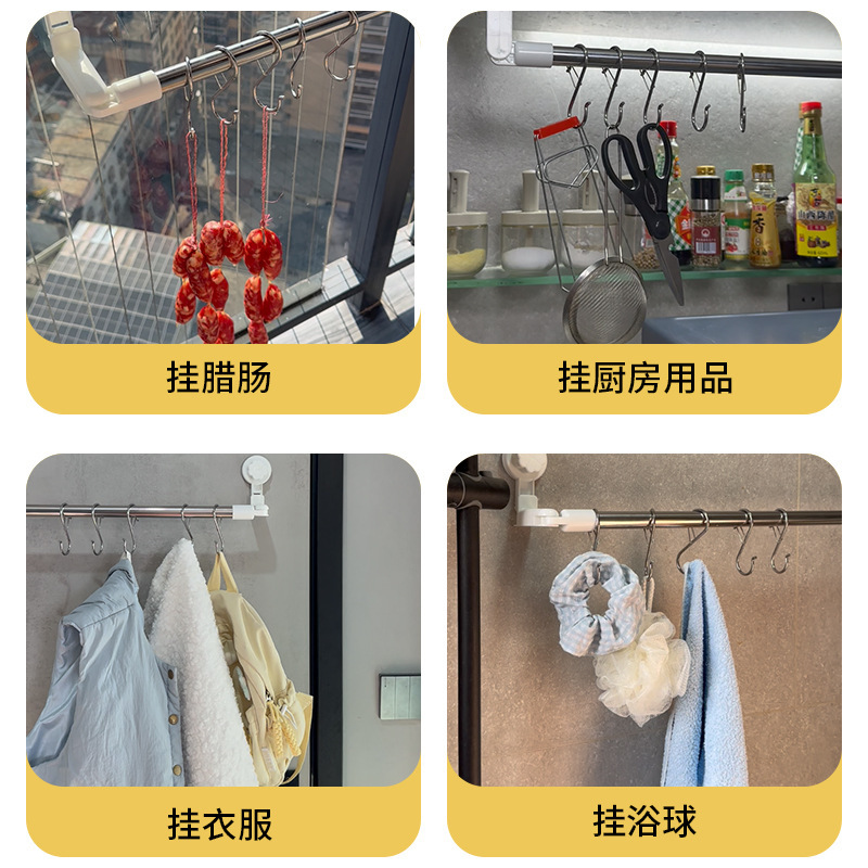 金属スプリングフックsフックメッキ銀色防脱穴なしフードカーテンフック台所浴室クロスボーダー起爆金|undefined