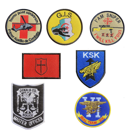 刺绣花布贴魔术户外用品亚马逊包配刺绣花布贴胸条臂章魔