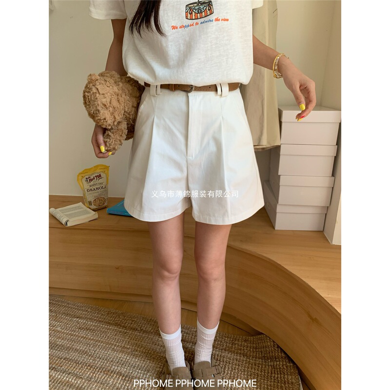 2026 Women's Shorts a Wide-Leg Suit Shorts for Women Summer Pants for Petite Casual Mid-Length Pants Versatile Casual Wear