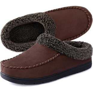 Q 70599 Warm Suede Fleece Indoor Slippers ��ů��Ƥ�q����