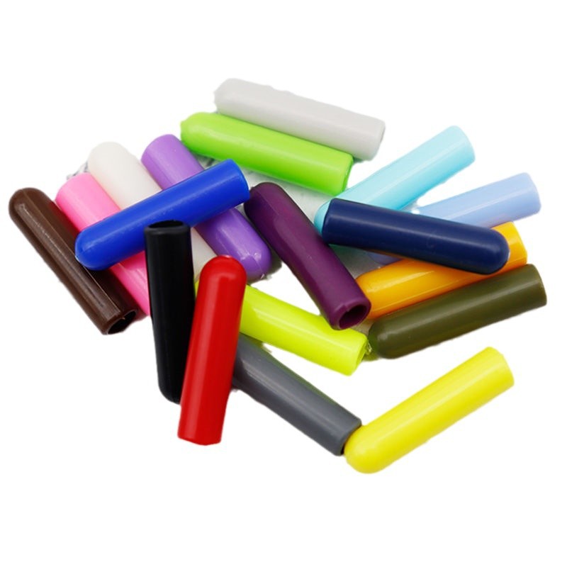 Cabeza de plástico de seda de color sólido, cabeza de cordón de zapatos redondo, cabeza de sellado, cabeza de placa de color, chaqueta, chaqueta, gorra, hebilla de cuerda, cabeza de reparación