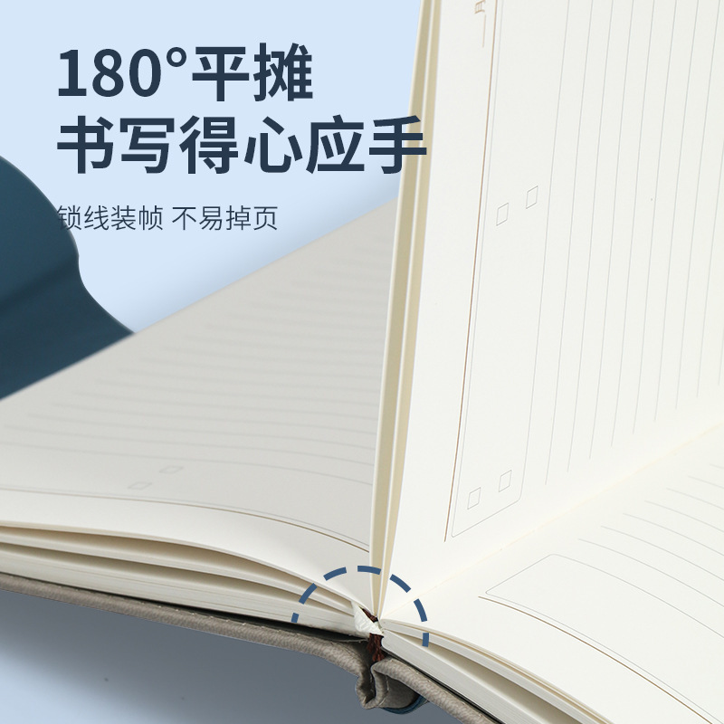 A5 cuaderno de negocios personalizado logotipo de alto valor cosmético agujero redondo cuaderno cuaderno de mano cuaderno horizontal al por mayor