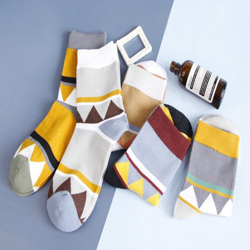 Autumn and winter cotton socks men's mid-calf warm casual breathable socks business high waist thickened men's socks manufacturer wholesale