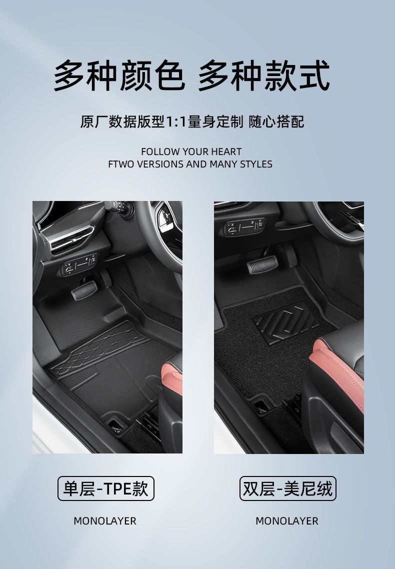 Applicable to Changan Yidong plus Foot Pad Surrounding 23 24 Cars Second and Third Generation xt New Energy Main Driving tpe