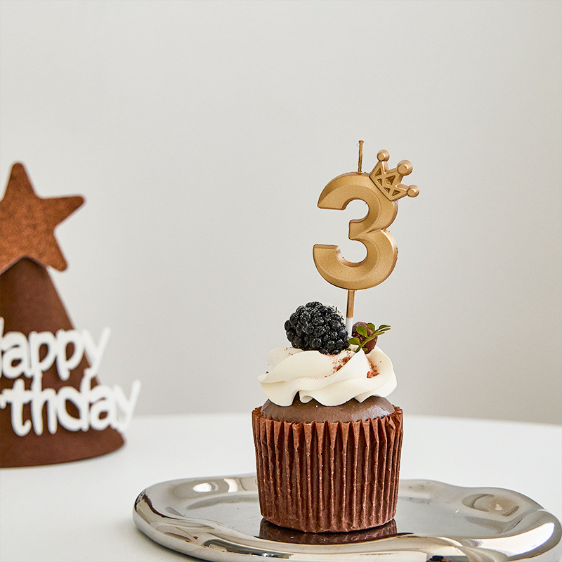 Diamond Bear Candle Number Decoration For Birthday Party Prop_voghion.com