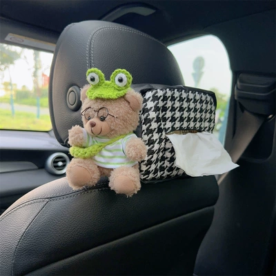 Car multi-function hanging trend pilot | Car tissue box/set - cute-bear-paper-box-style-19