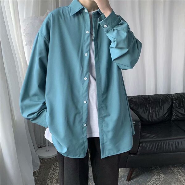 Autumn trend men's universal shirt for leisure for students