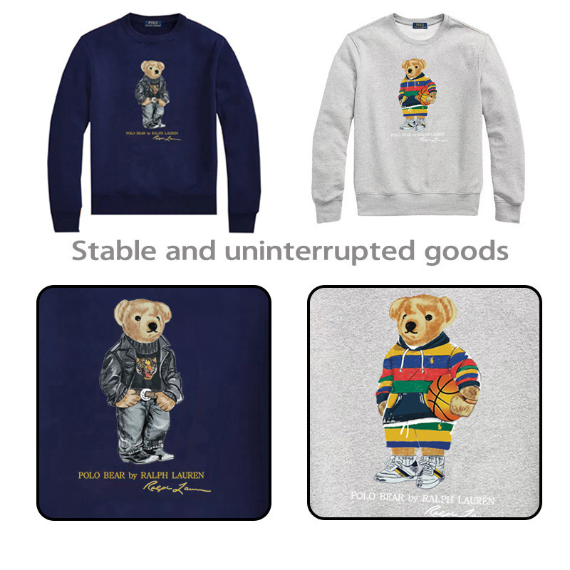 2026 cross-border supply Ralph Lauren men's round-neck sweatshirt, long-sleeved polo shirt, autumn casual base layer, bear design 2026 cross-border supply Ralph Lauren men's round-neck sweatshirt, long-sleeved polo shirt, autumn casual base layer, bear design